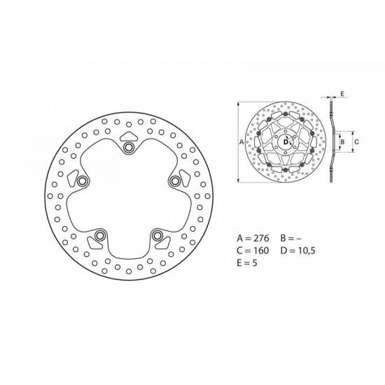 Disque de frein BREMBO Oro fixe - 68B407G9