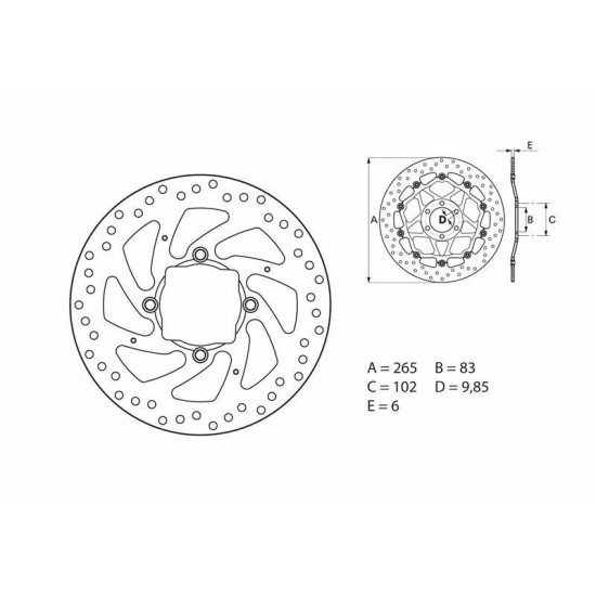 Disque de frein BREMBO Oro fixe - 68B407H2