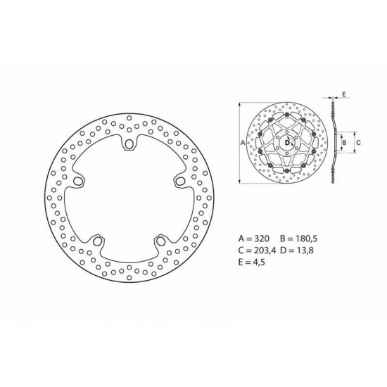 Disque de frein BREMBO Oro fixe - 68B407H7