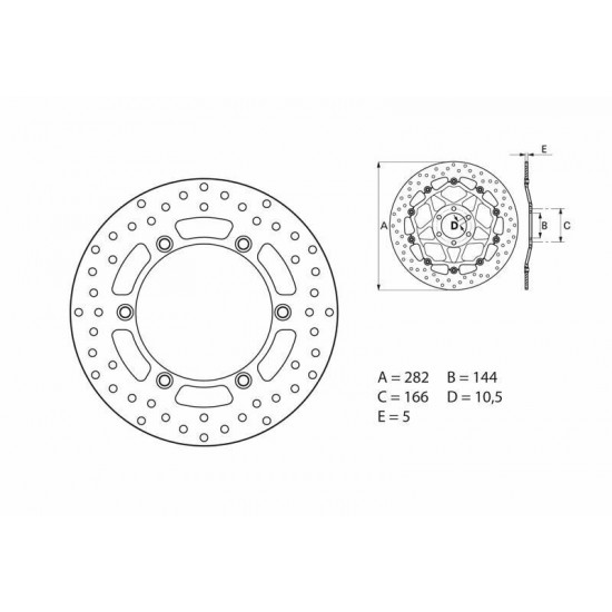 Disque de frein BREMBO Oro fixe - 68B407G4