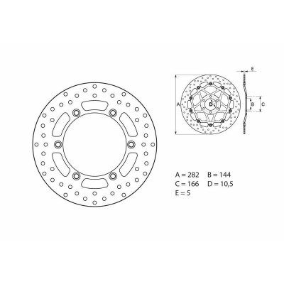 Disque de frein BREMBO Oro fixe - 68B407G4