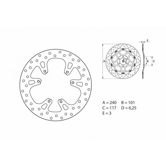 Disque de frein BREMBO Oro fixe - 68B40796