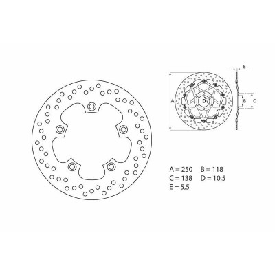 Disque de frein BREMBO Oro fixe - 68B407A2