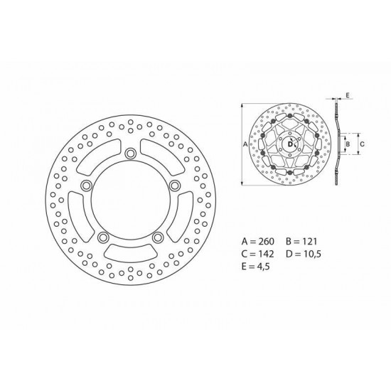 Disque de frein BREMBO Oro fixe - 68B407B4