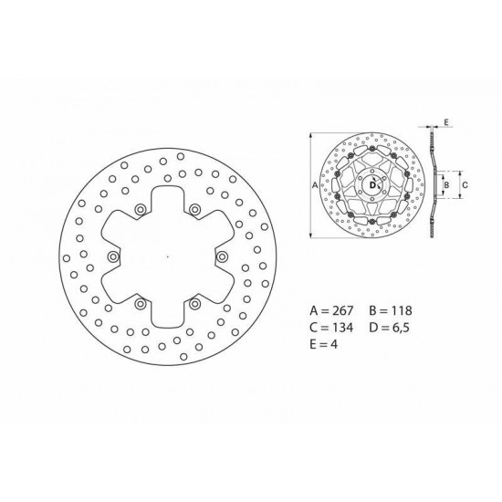 Disque de frein BREMBO Oro fixe - 68B407C1