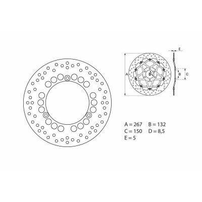 Disque de frein BREMBO Oro fixe - 68B407C4