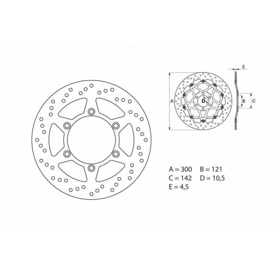 Disque de frein BREMBO Oro fixe - 68B407D5