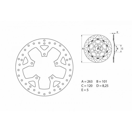 Disque de frein BREMBO Oro fixe - 68B407D9