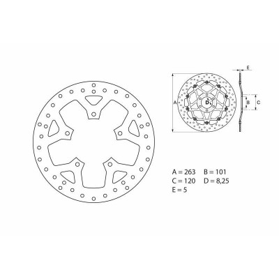 Disque de frein BREMBO Oro fixe - 68B407D9