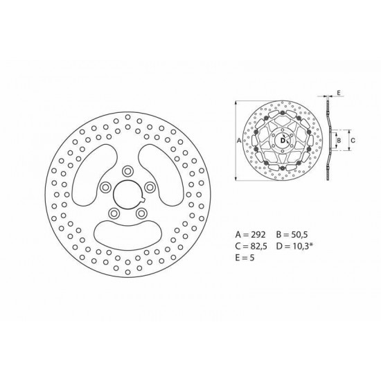 Disque de frein BREMBO Oro fixe - 68B407E0