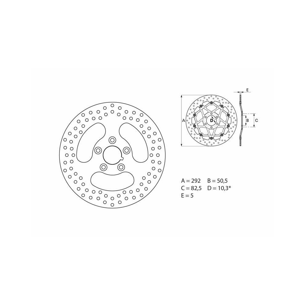 Disque de frein BREMBO Oro fixe - 68B407E0