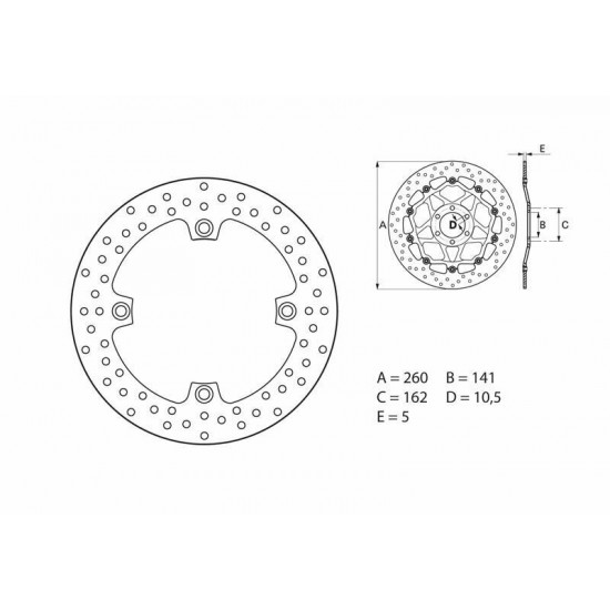 Disque de frein BREMBO Oro fixe - 68B407E3