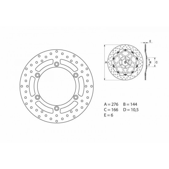 Disque de frein BREMBO Oro fixe - 68B407E7