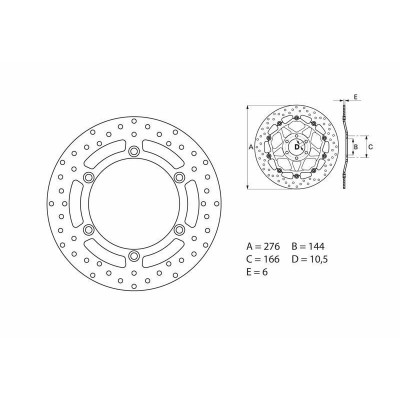 Disque de frein BREMBO Oro fixe - 68B407E7