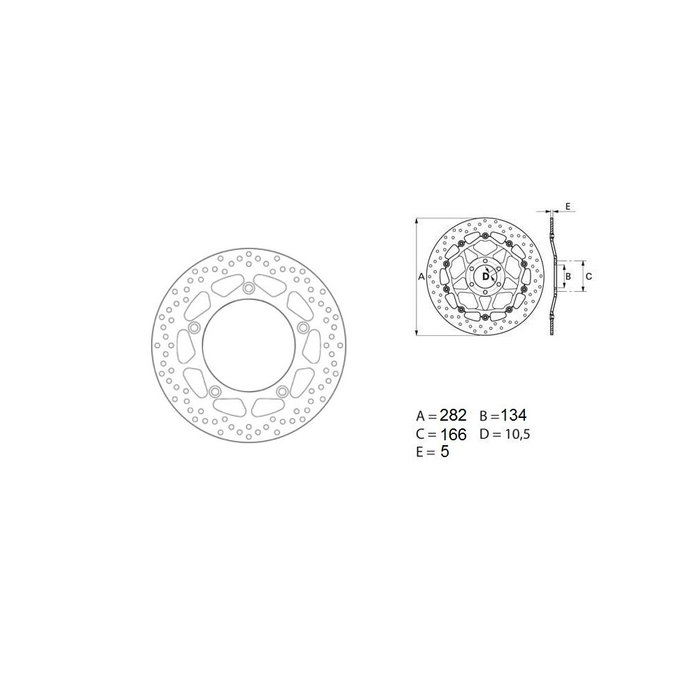 Disque de frein BREMBO Oro fixe - 68B407F8