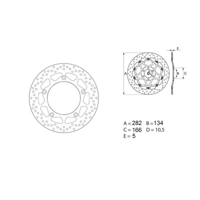 Disque de frein BREMBO Oro fixe - 68B407F8