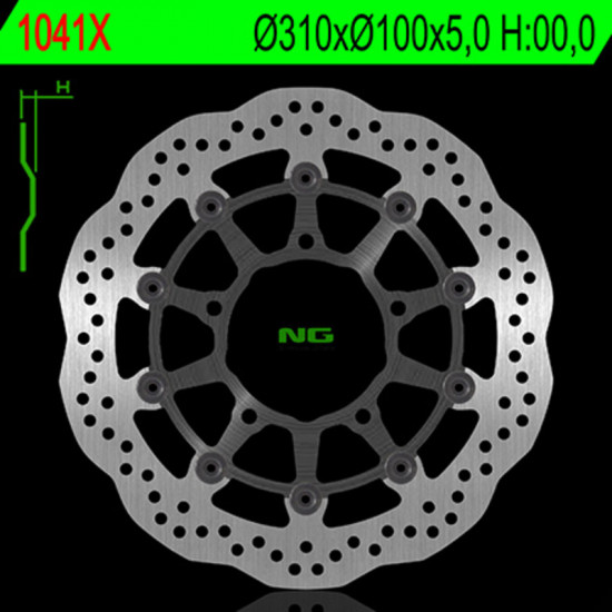 Disque de frein NG BRAKES pétale flottant - 1041X