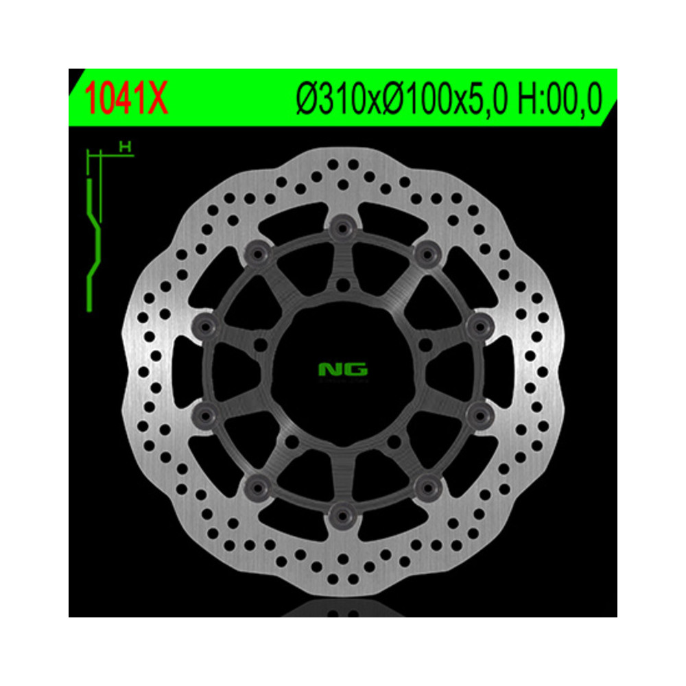 Disque de frein NG BRAKES pétale flottant - 1041X