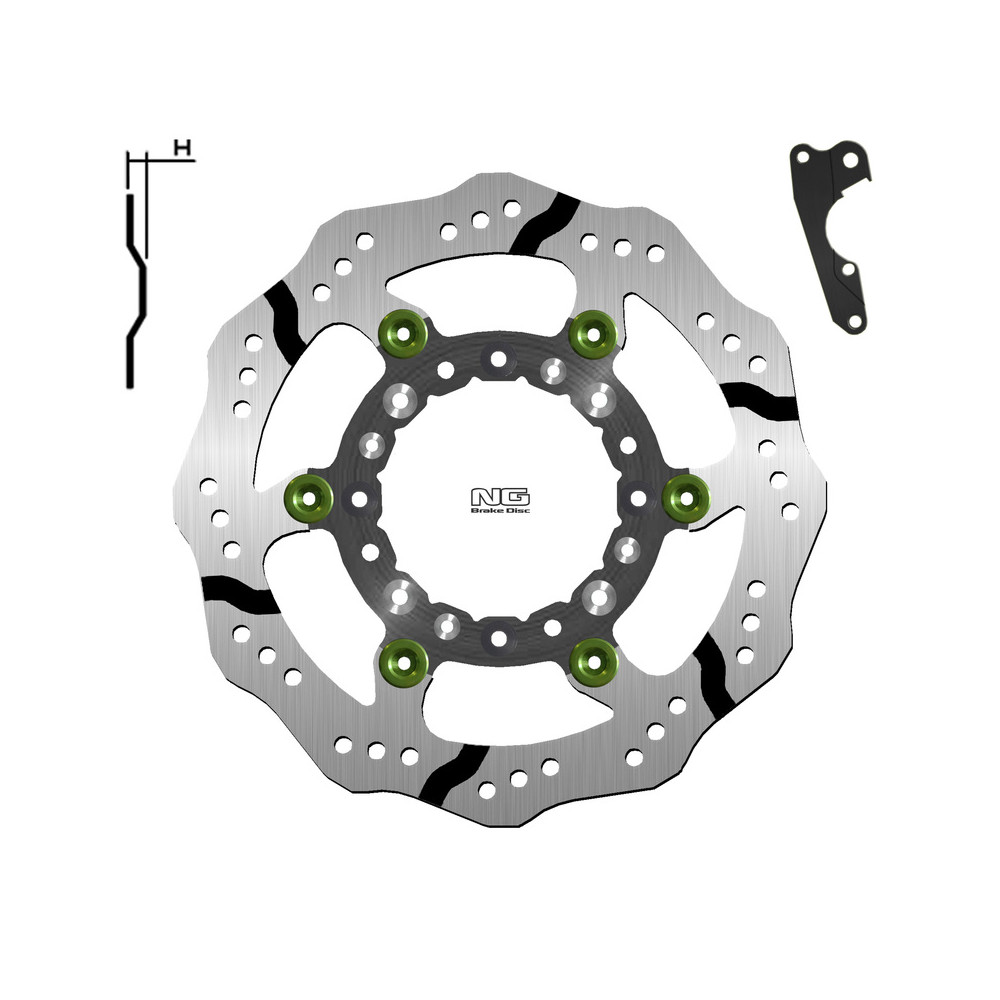 Kit disque de frein Oversize NG BRAKES pétale flottant - 270 1150XBHK01