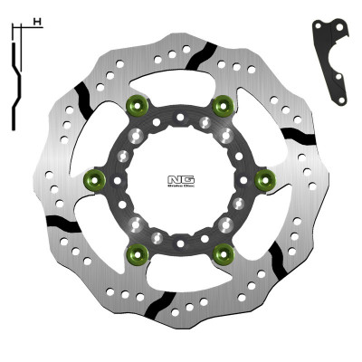 Kit disque de frein Oversize NG BRAKES pétale flottant - 270 1150XBHK01