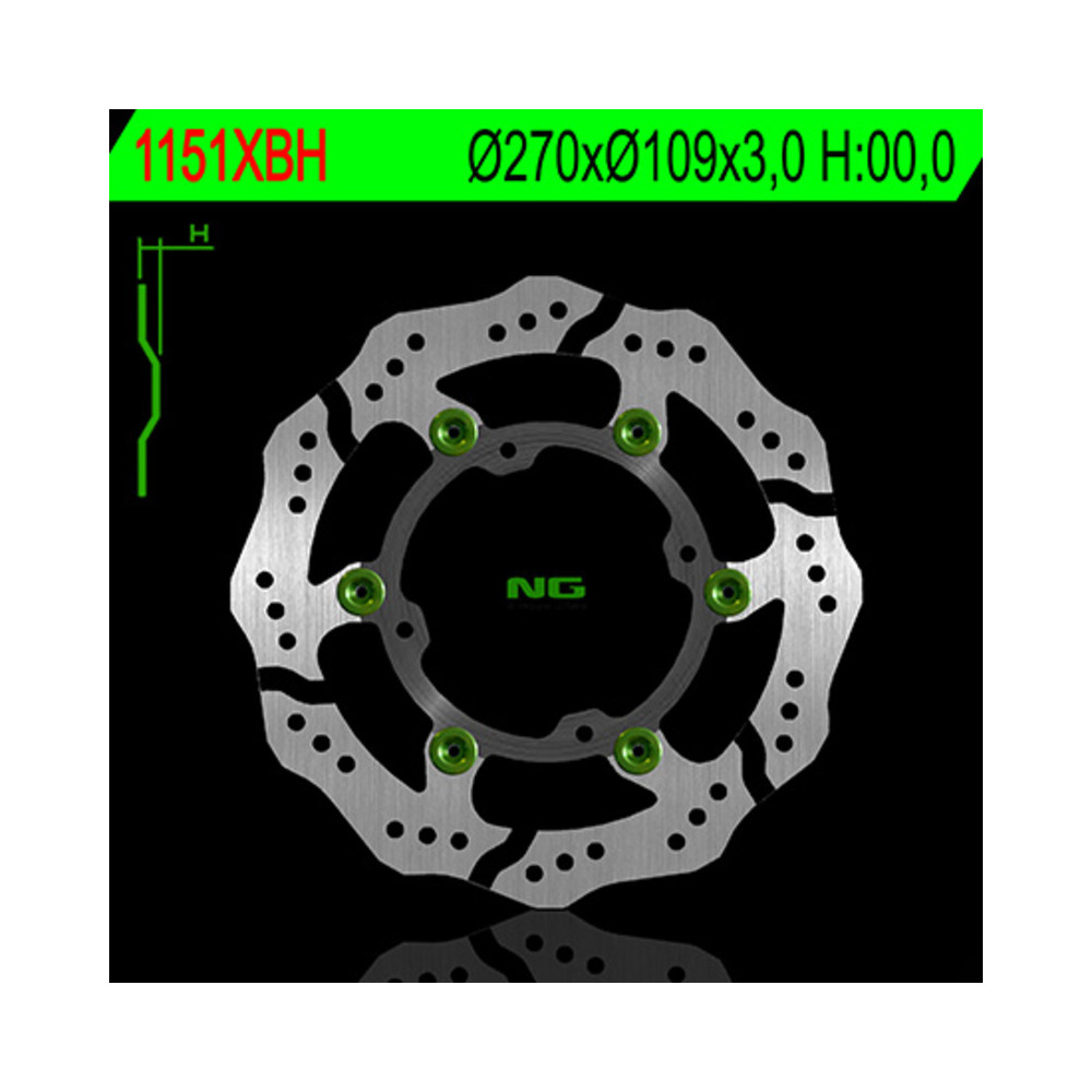 Disque de frein NG BRAKES pétale flottant - 1151XBH