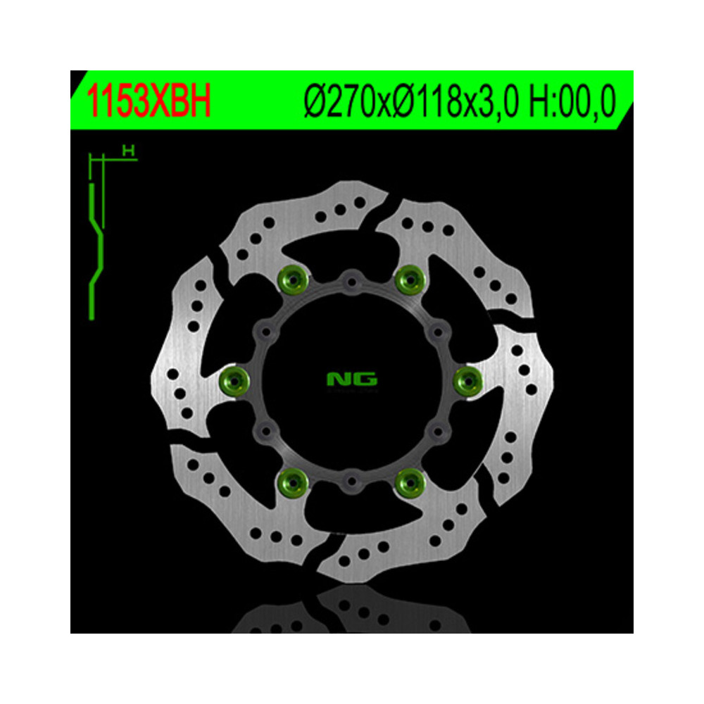 Disque de frein NG BRAKES pétale flottant - 1153XBH