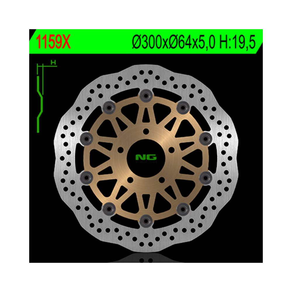 Disque de frein NG BRAKES pétale flottant - 1159X