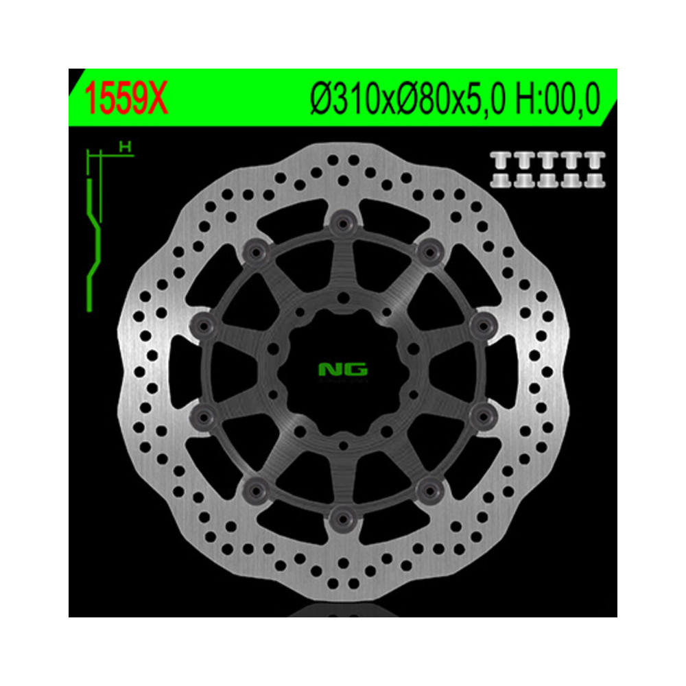 Disque de frein NG BRAKES pétale - 1559X