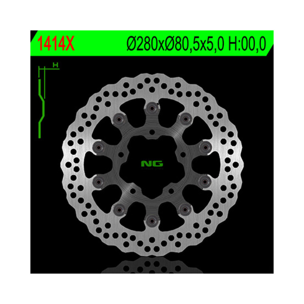 Disque de frein NG BRAKES pétale flottant - 1414X