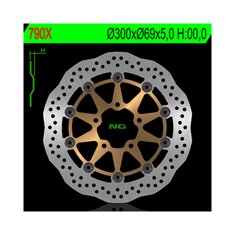 Disque de frein NG BRAKES pétale flottant - 790X