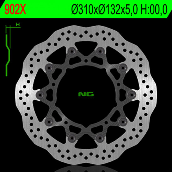 Disque de frein NG BRAKES pétale flottant - 902X