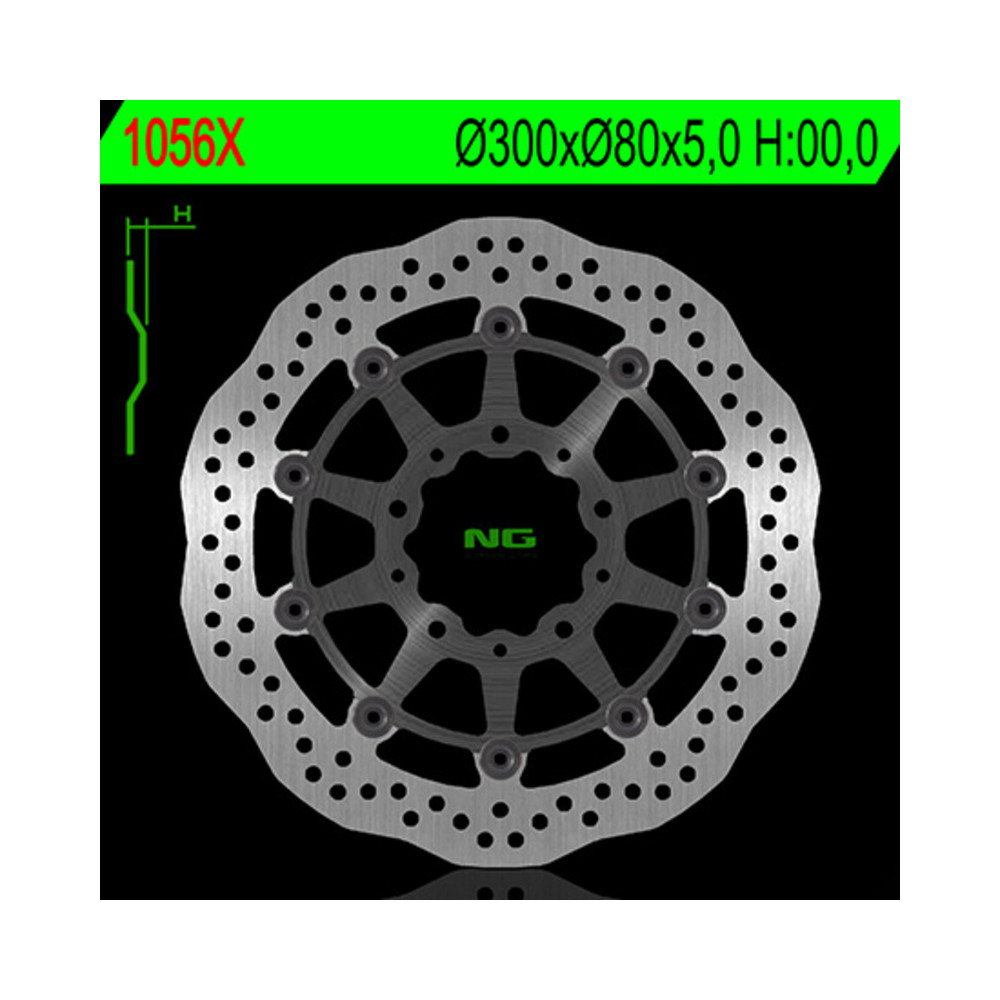 Disque de frein NG BRAKES pétale flottant - 1056X