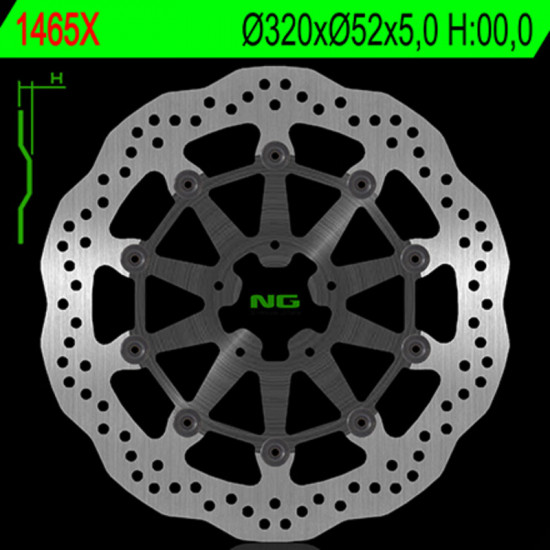 Disque de frein NG BRAKES pétale flottant - 1465X