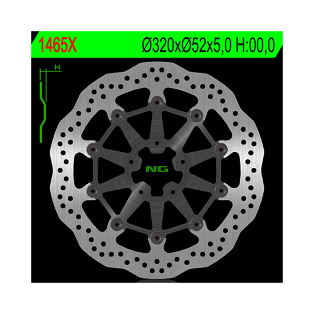 Disque de frein NG BRAKES pétale flottant - 1465X