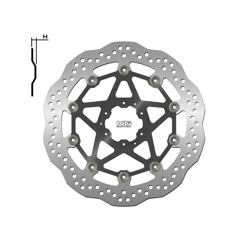 Disque de frein NG BRAKES pétale flottant - 1643XG