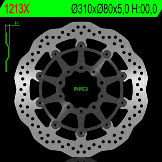 Disque de frein NG BRAKES pétale flottant - 1213X