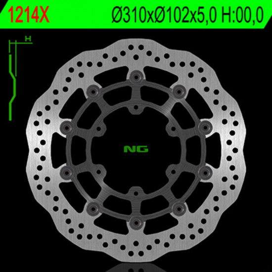 Disque de frein NG BRAKES pétale flottant - 1214X