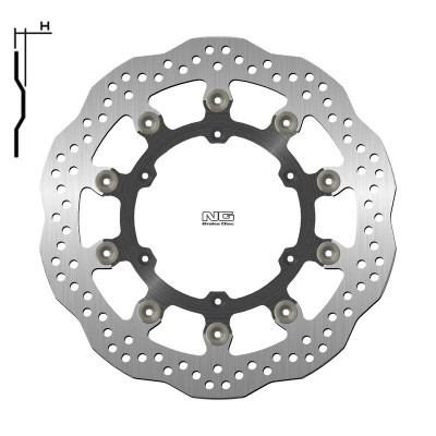 Disque de frein NG BRAKES Pétale Flottant - 1224XG