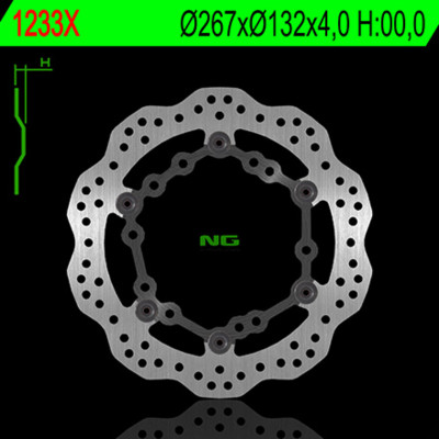 Disque de frein NG BRAKES pétale flottant - 1233X