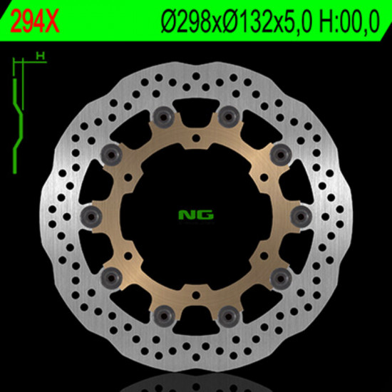 Disque de frein NG BRAKES pétale flottant - 294X