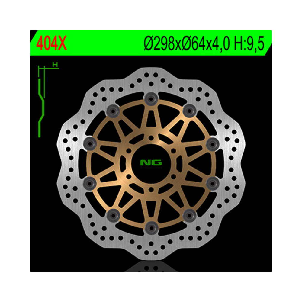 Disque de frein NG BRAKES pétale flottant - 404X