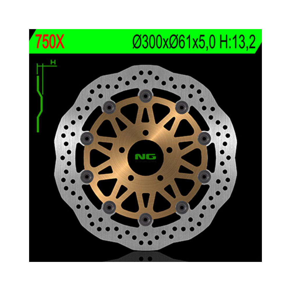 Disque de frein NG BRAKES pétale flottant - 750X