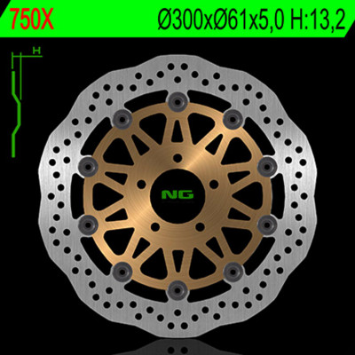 Disque de frein NG BRAKES pétale flottant - 750X