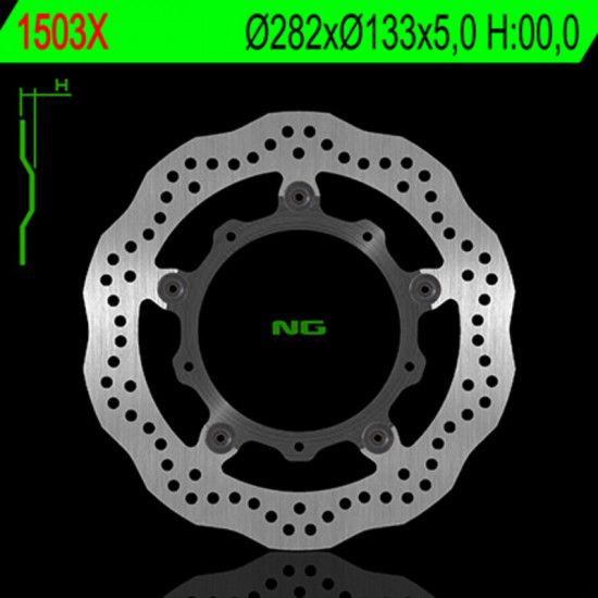 Disque de frein NG BRAKES pétale semi-flottant - 1503X.