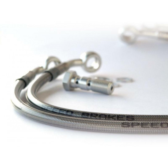 Durites de frein arrière SPEEDBRAKES inox/raccord alu Yamaha XTZ750 Super Ténéré