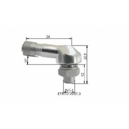 Valve pneumatique alu BIHR Ø8,5mm argent