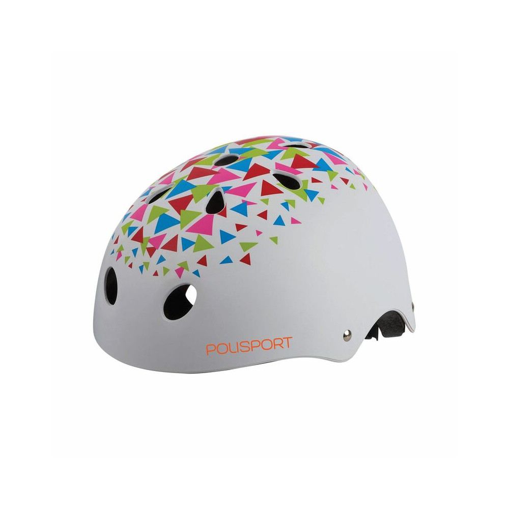 Casque POLISPORT Urban Radical Triangles blanc/orange taille 53/55