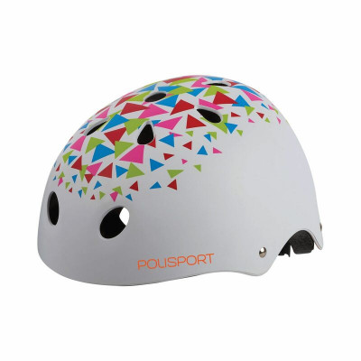 Casque POLISPORT Urban Radical Triangles blanc/orange taille 53/55