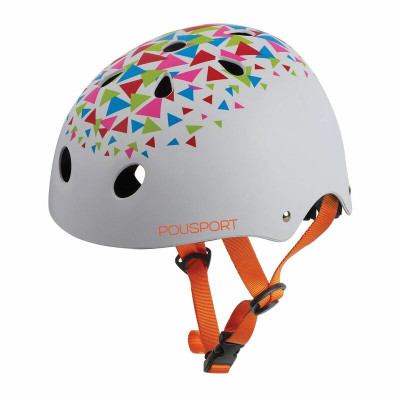 Casque POLISPORT Urban Radical Triangles blanc/orange taille 53/55