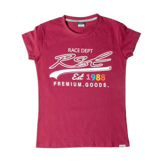 T-shirt femme RST Premium Goods - blanc/bordeaux taille S